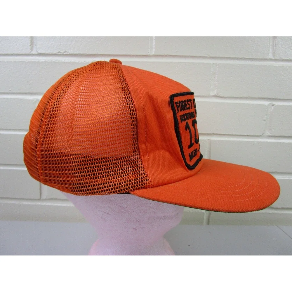 Vintage 80s Snapback Trucker Hat Motorcycle Club Forest City‎ Riders MC Illinois